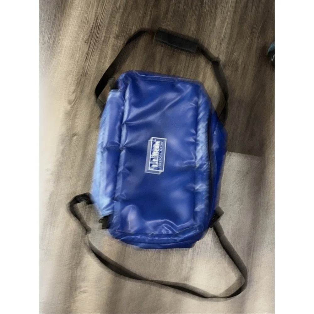 Vintage LL Bean Frost-Pak Cooler Bag 18in x14in Blue Insulated Boat Stains